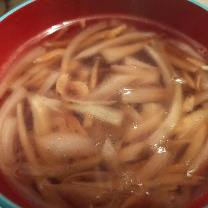 乾燥小エビと玉ねぎのお吸い物